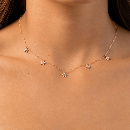 Nanala Diamond Flower Necklace