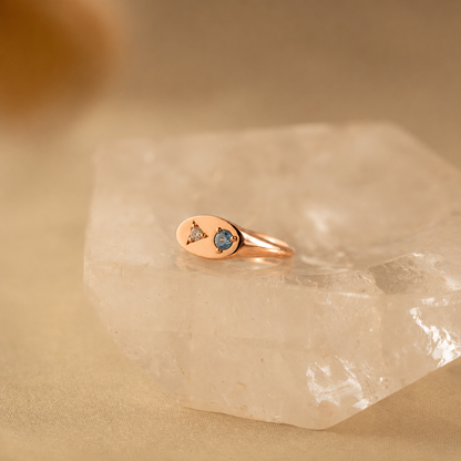 Mixed Birthstone Signet Ring