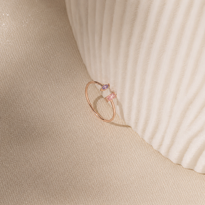 Duo Marquise Baguette Ring