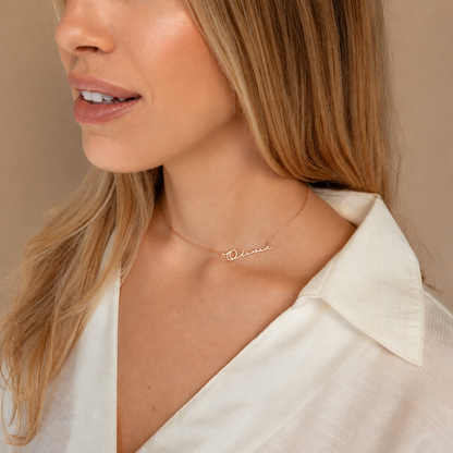 Off-Center Name Necklace