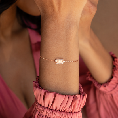 Hexagon Charm Bracelet