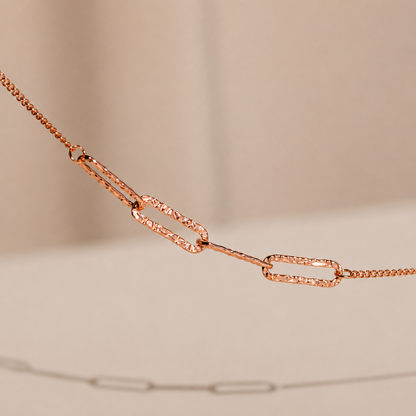 Textured Paperclip Necklace