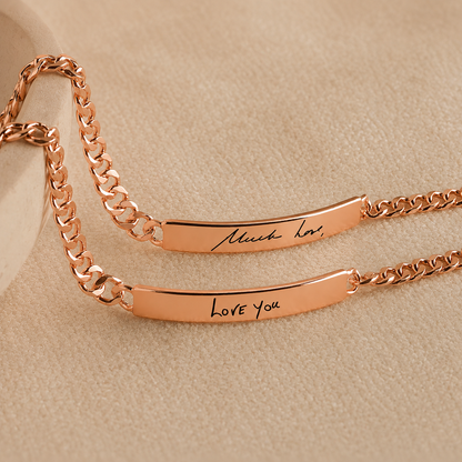 Men's Engraved Bar Bracelet