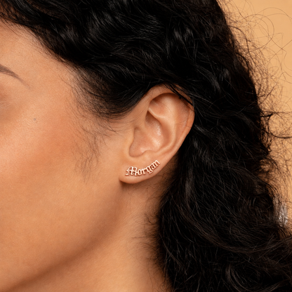 Old English Name Earrings