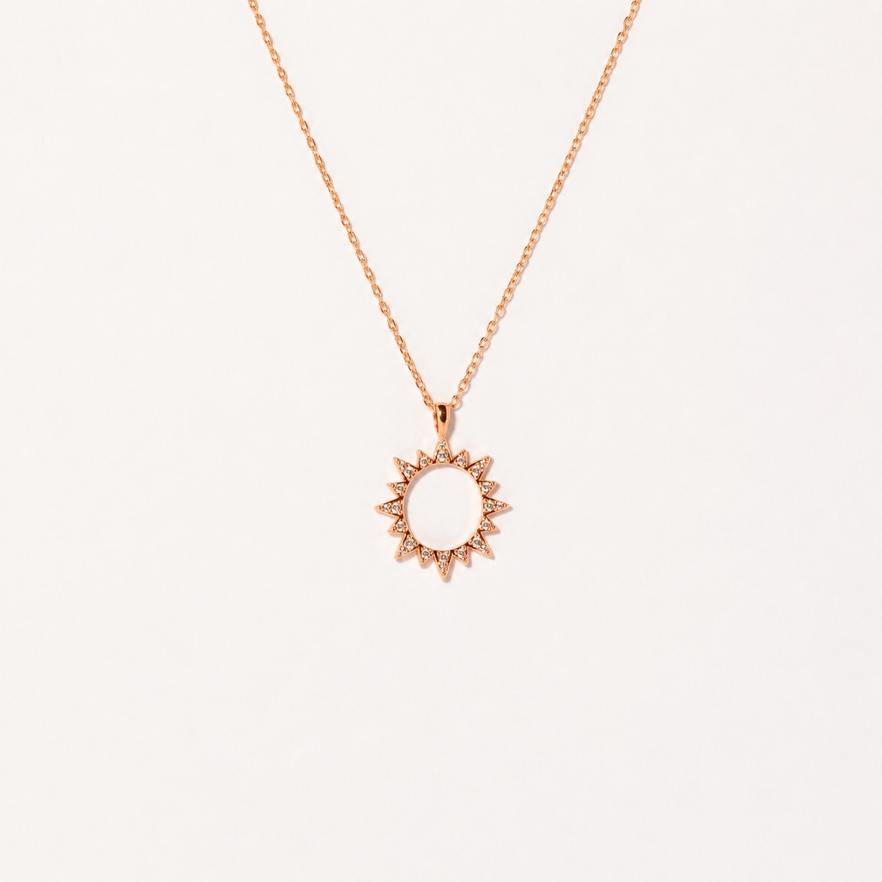 Pave Sun Necklace