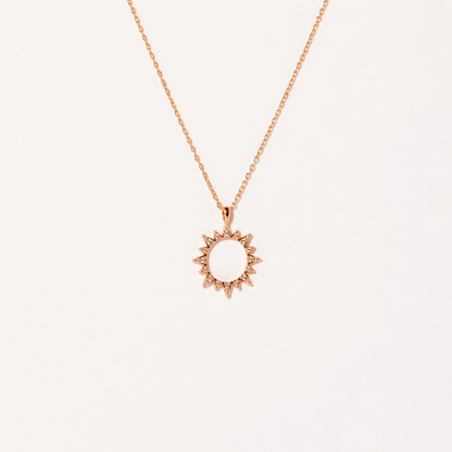 Pave Sun Necklace