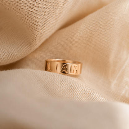 Customizable 3D Name Plate Ring