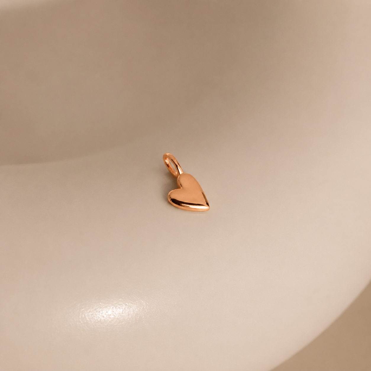 Luxe Puff Heart Charm