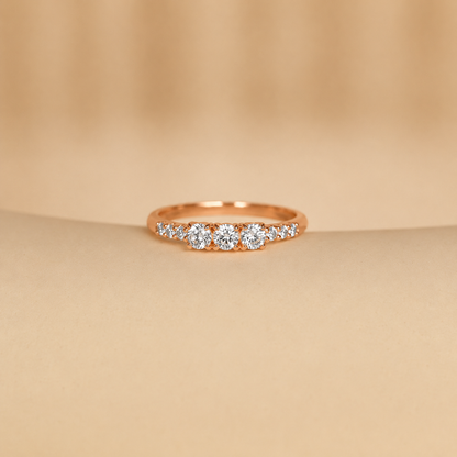 The Pave Triple Birthstone Eternity Ring