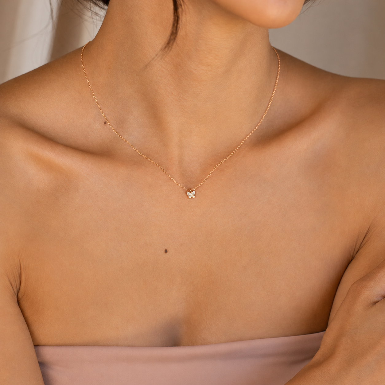 Mandy Pave Butterfly Necklace