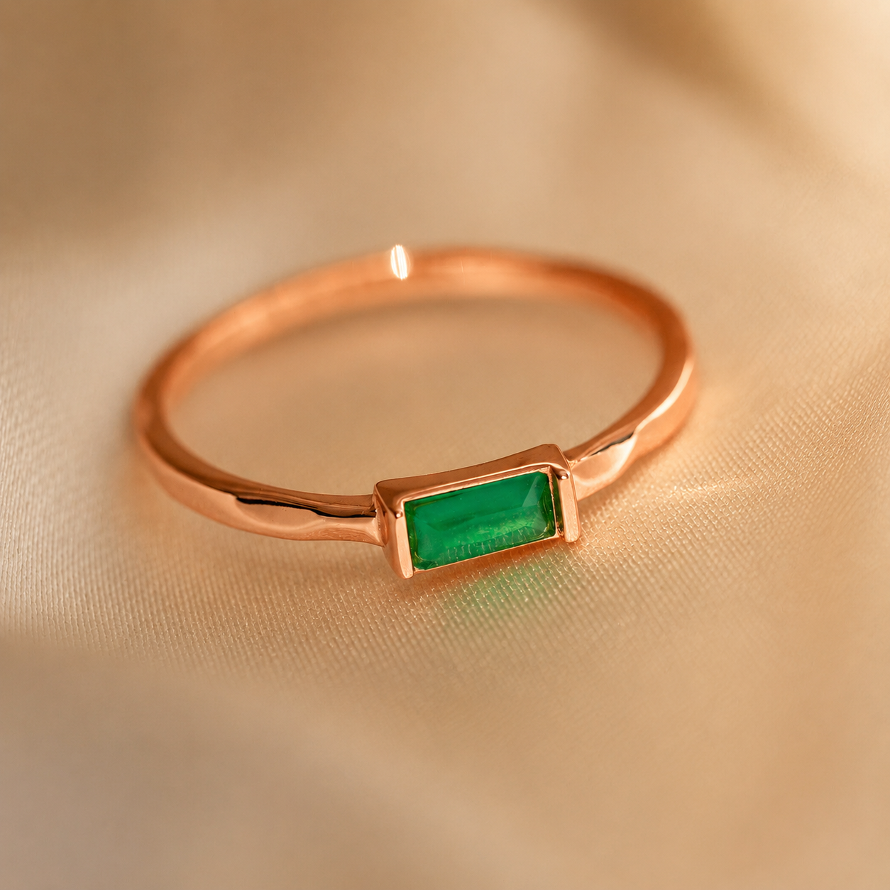 Jade Baguette Ring