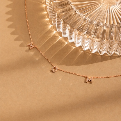 Pave Mom Necklace