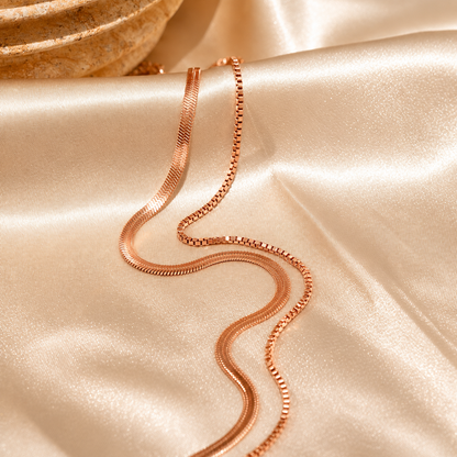 Herringbone Duo Chain Necklace