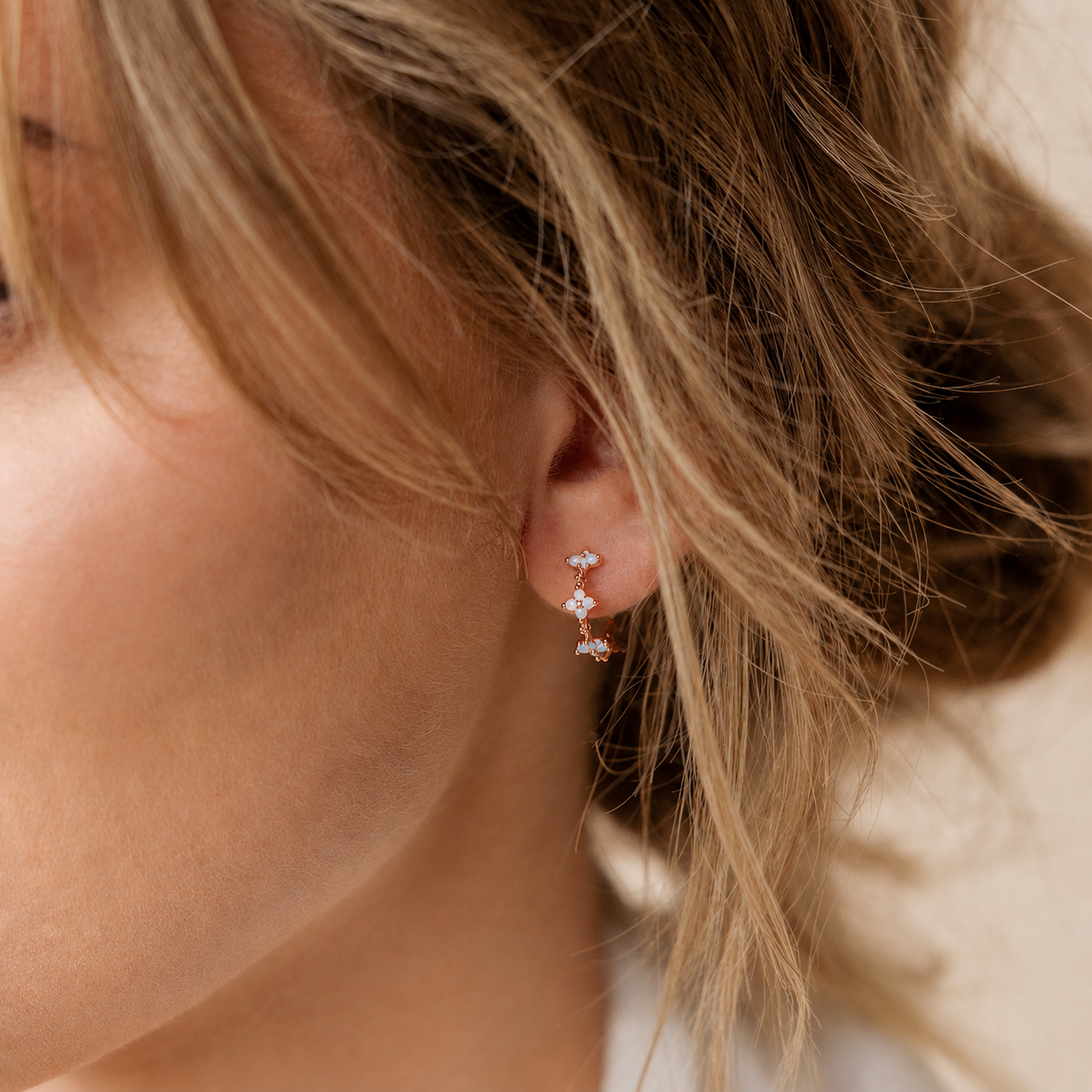 Ivy Flower Hoops