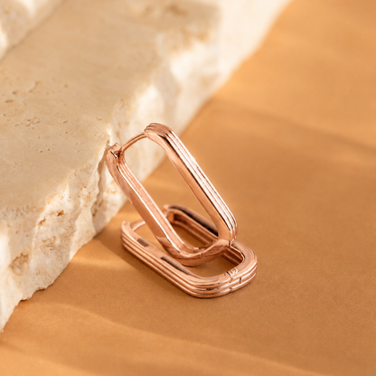 Large Ribbed Link Hoops