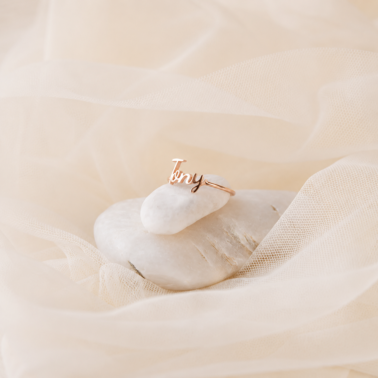 Grace Script Name Ring