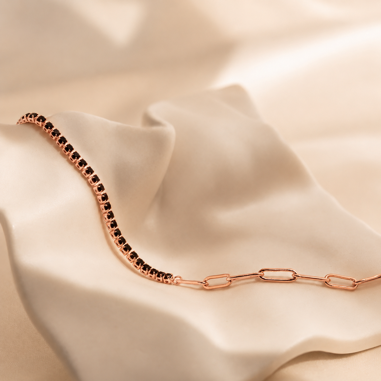 Black Diamond Tennis Bracelet