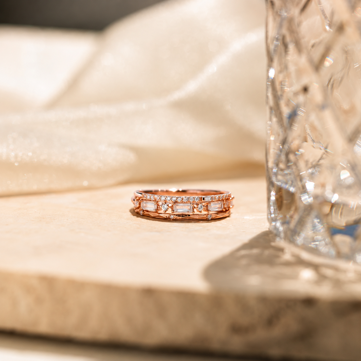Dainty Diamond Stacking Ring Set: Sparkle in Every Stack