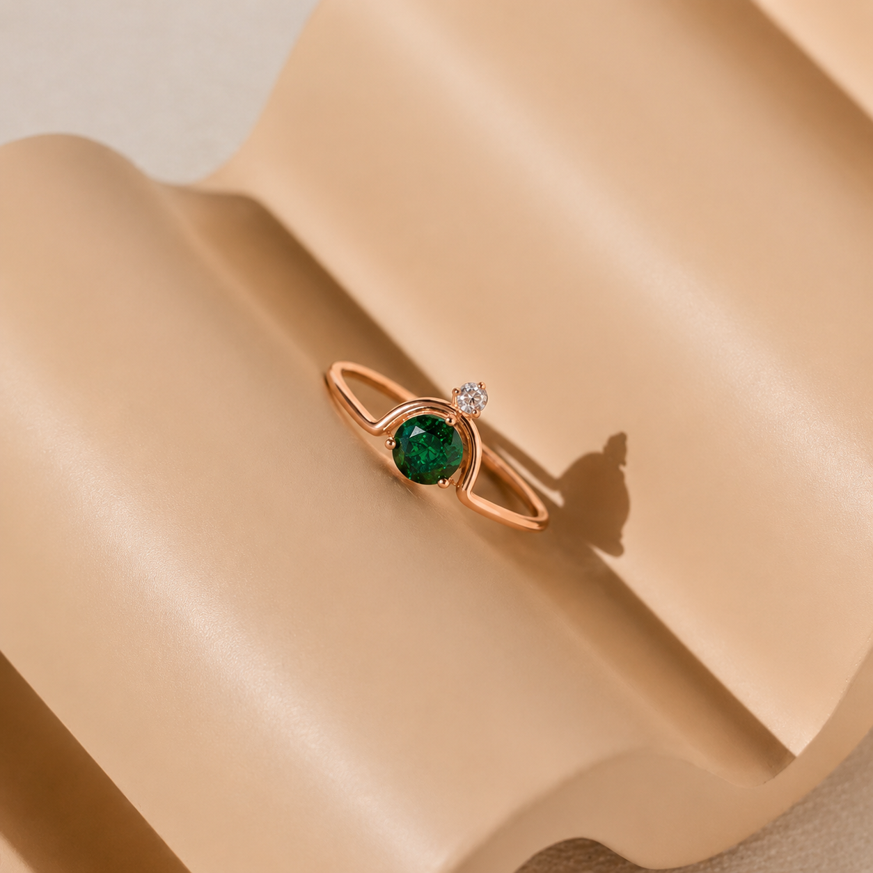 Duo Vintage Birthstone Ring