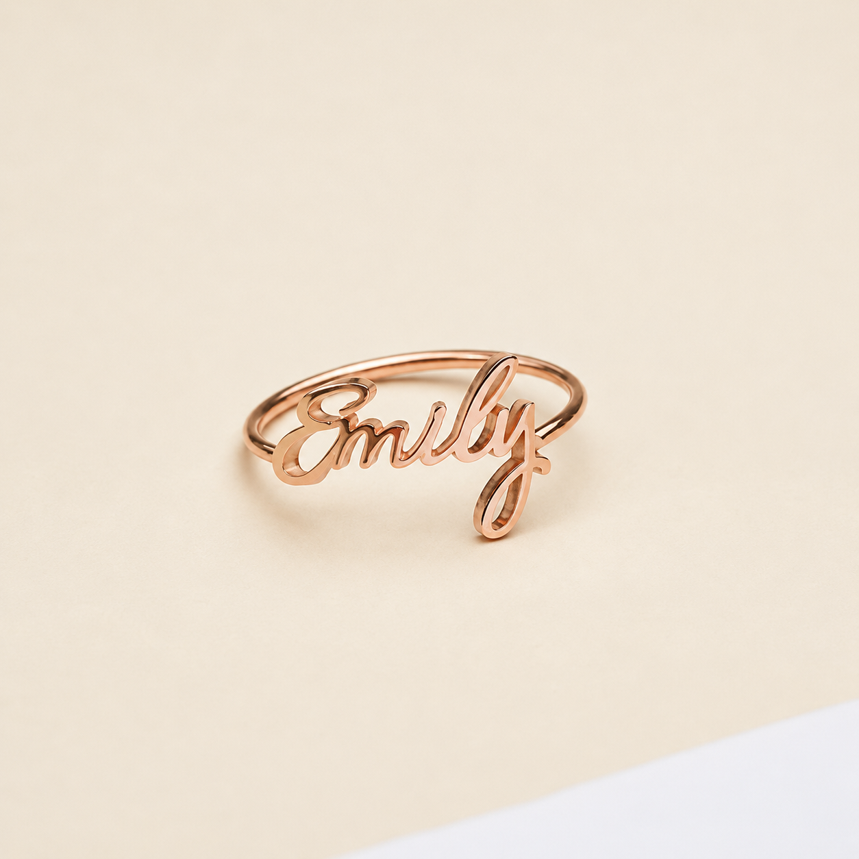Grace Script Name Ring