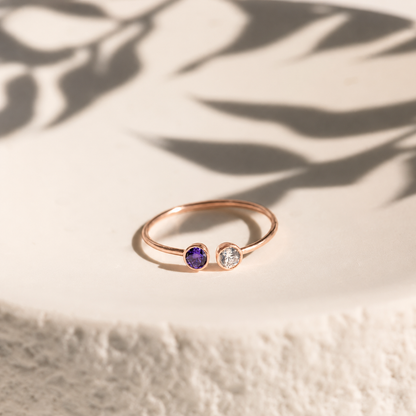 Dual Birthstone Ring