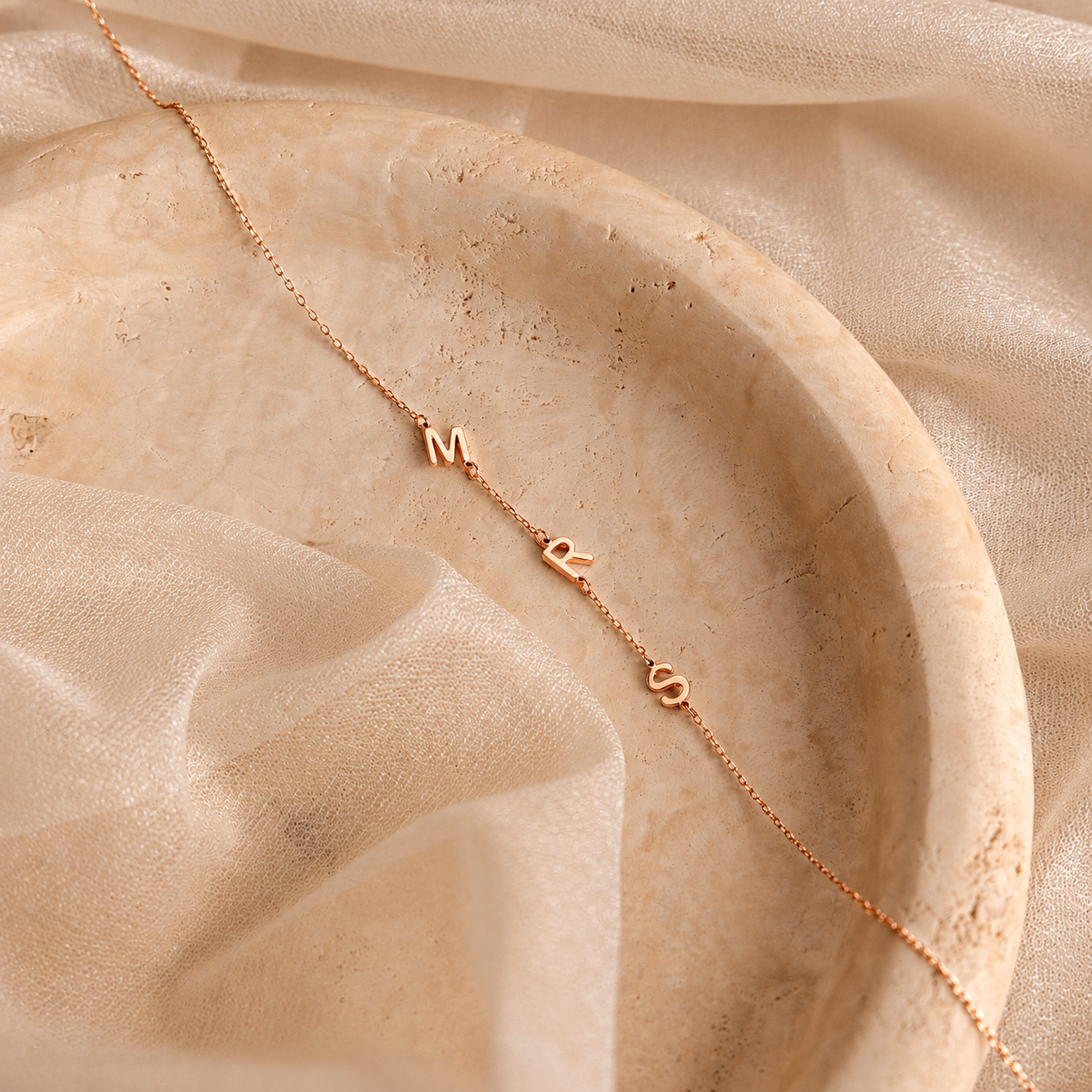 Sideways Initial Necklace
