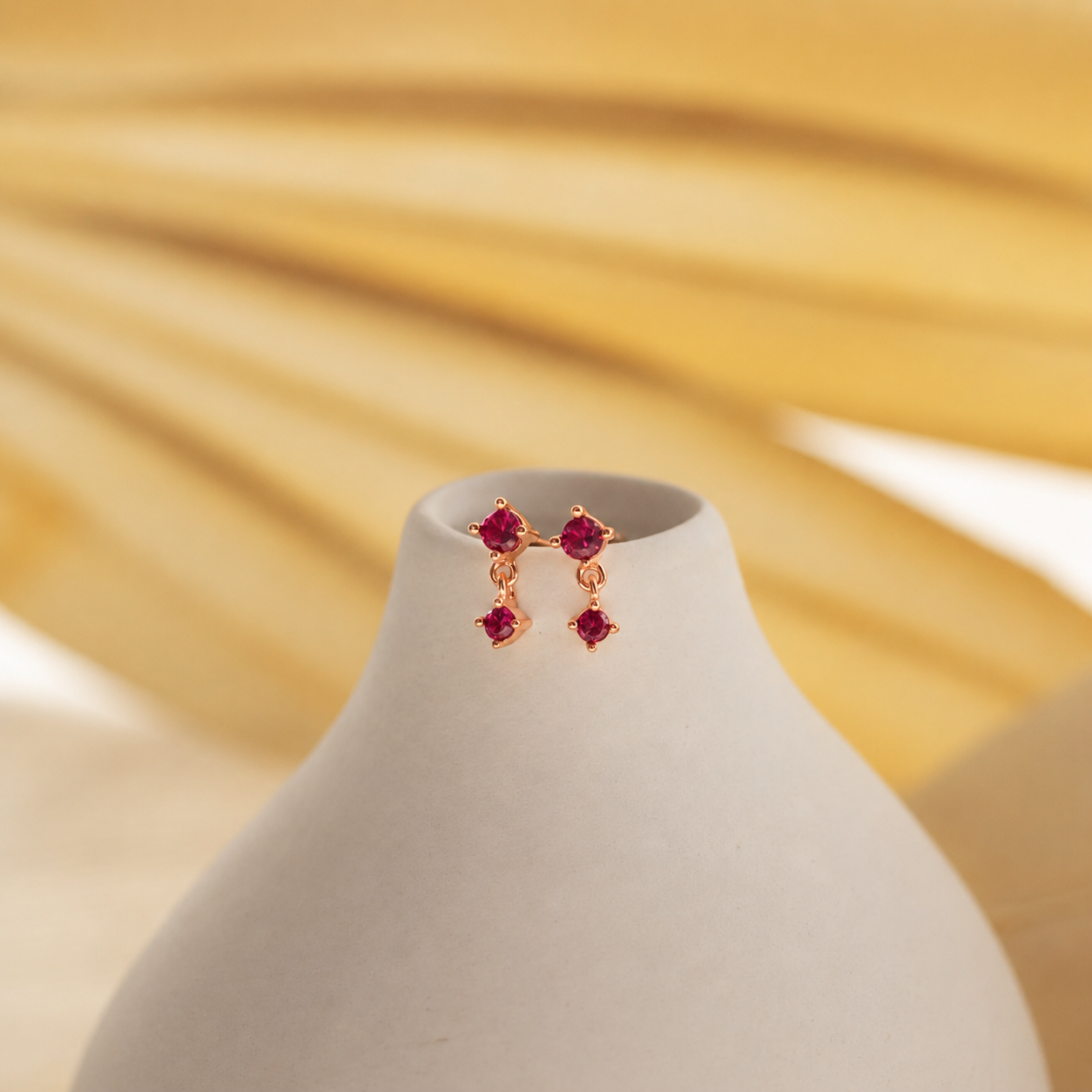 Dainty Birthstone Drop Earrings