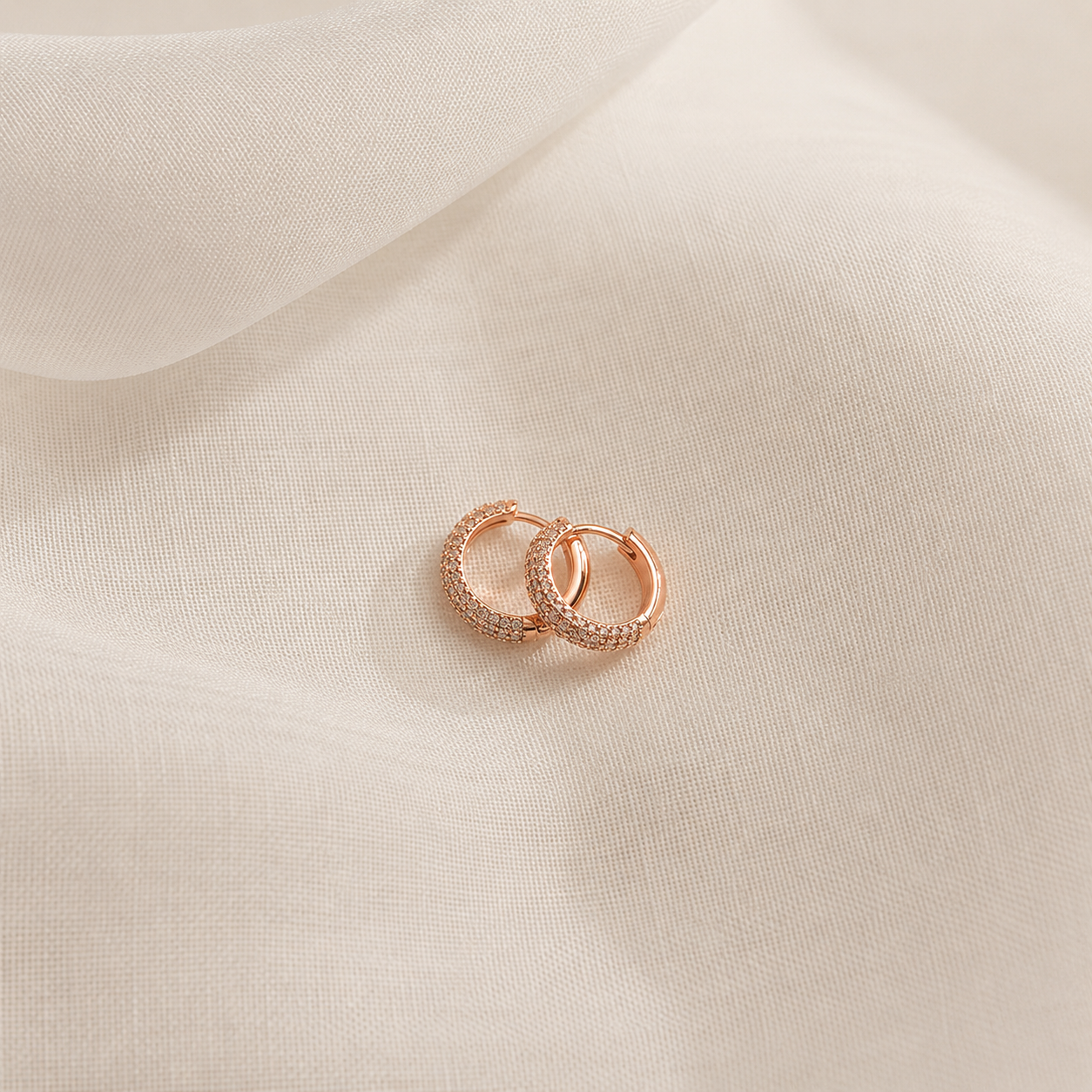 Illuminate Your Date Night Look with Our Clarissa Pave Huggies