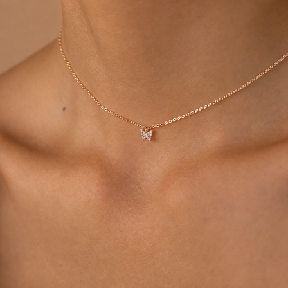 Mandy Pave Butterfly Necklace