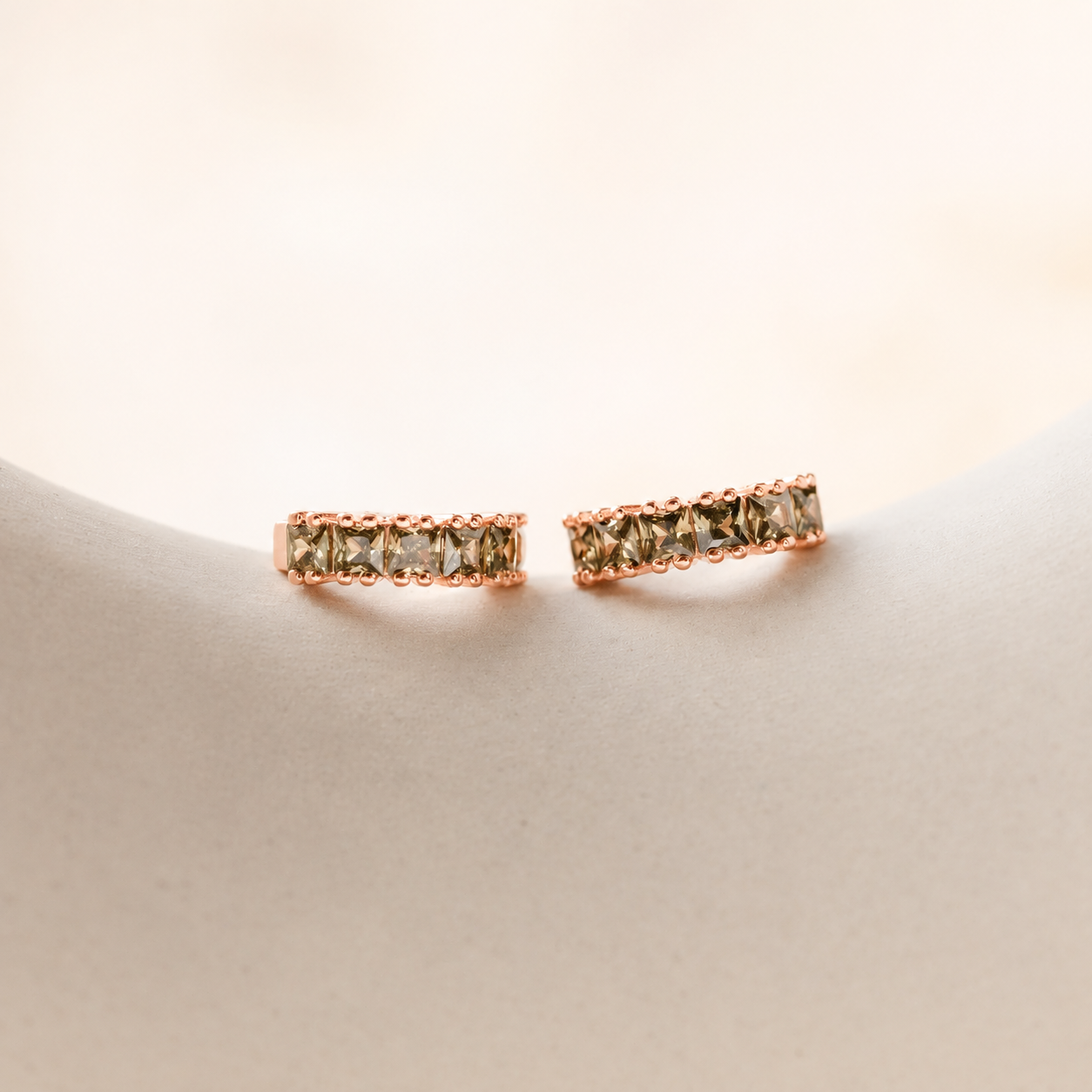 Genevieve Birthstone Huggies