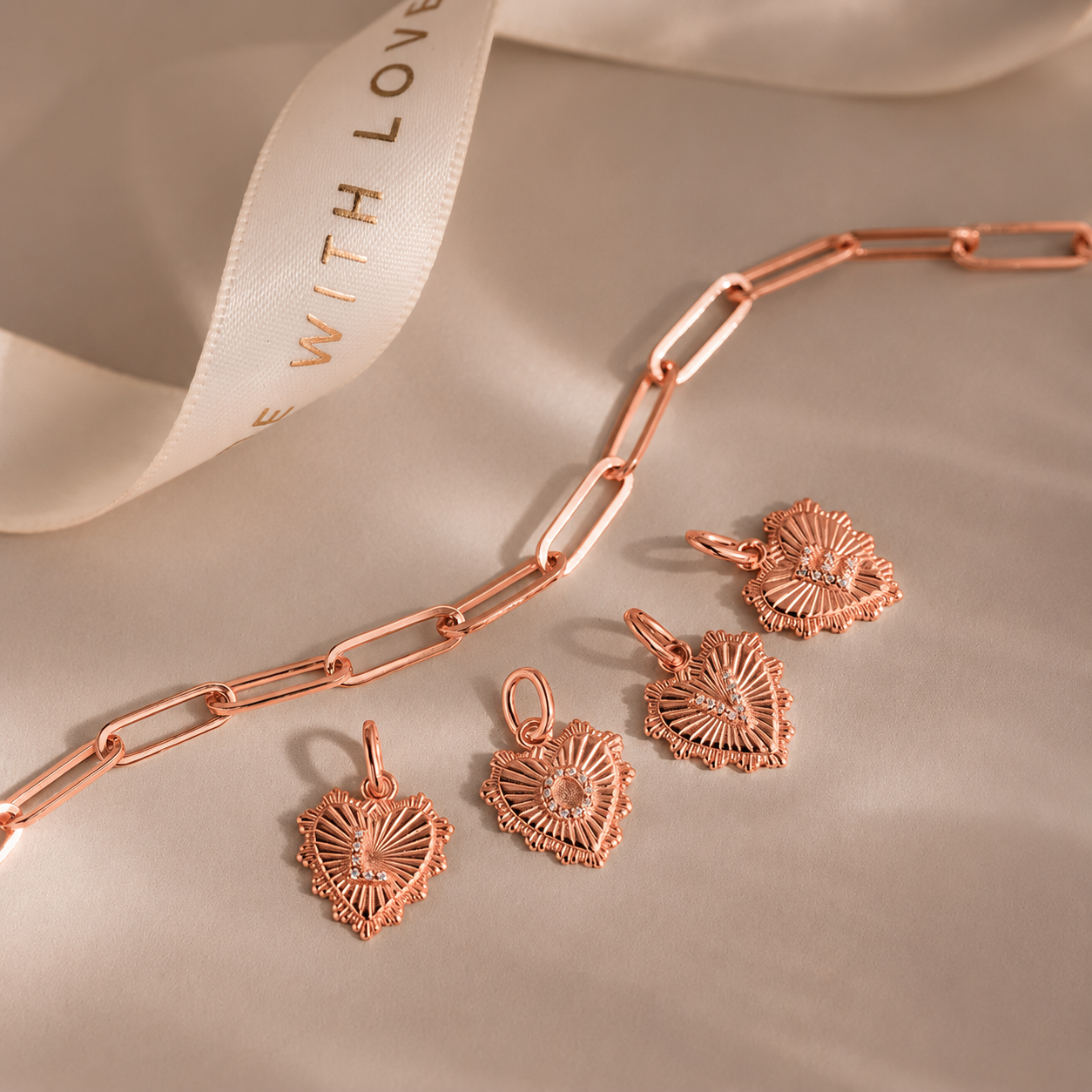 Heartline Initial Charm
