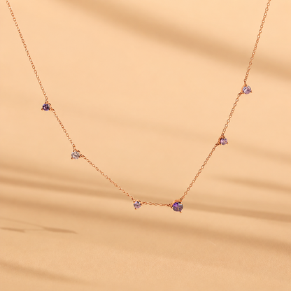 Amethyst Station Necklace
