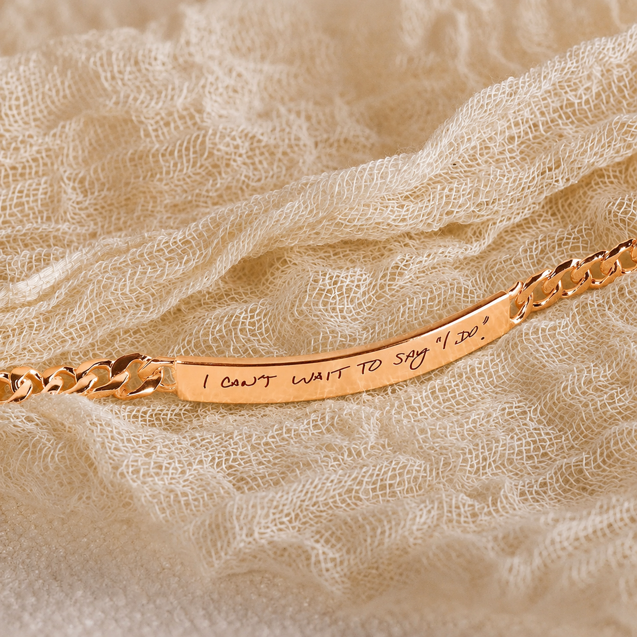 Men's Engraved Bar Bracelet