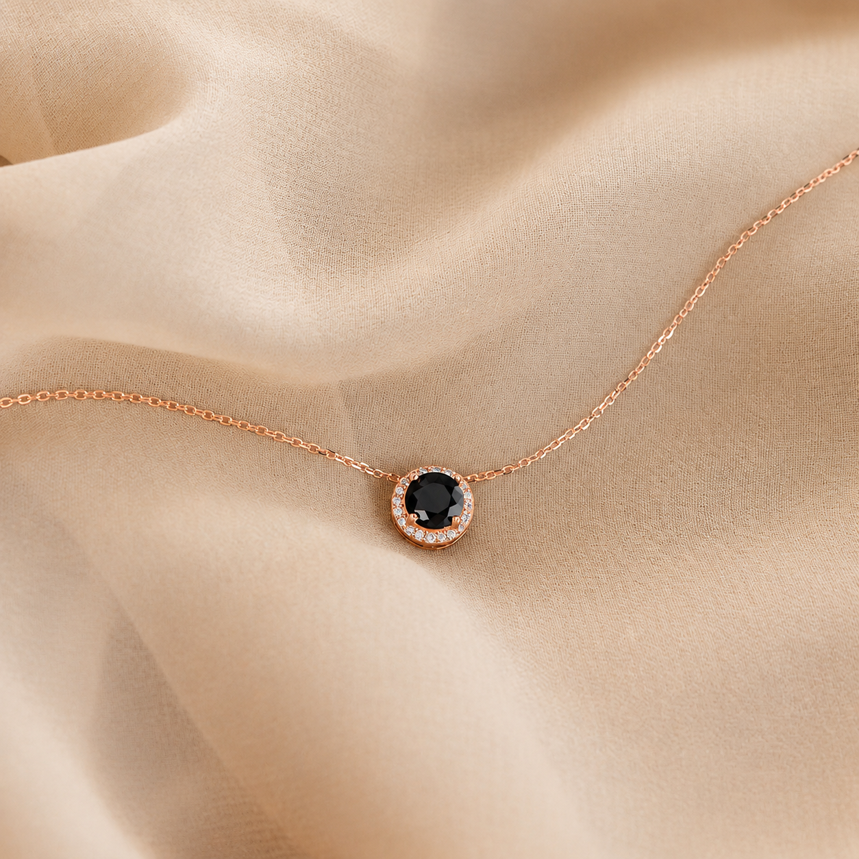 Halo Birthstone Necklace