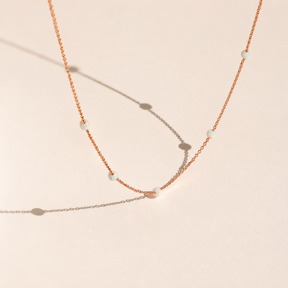 Opal Station Necklace