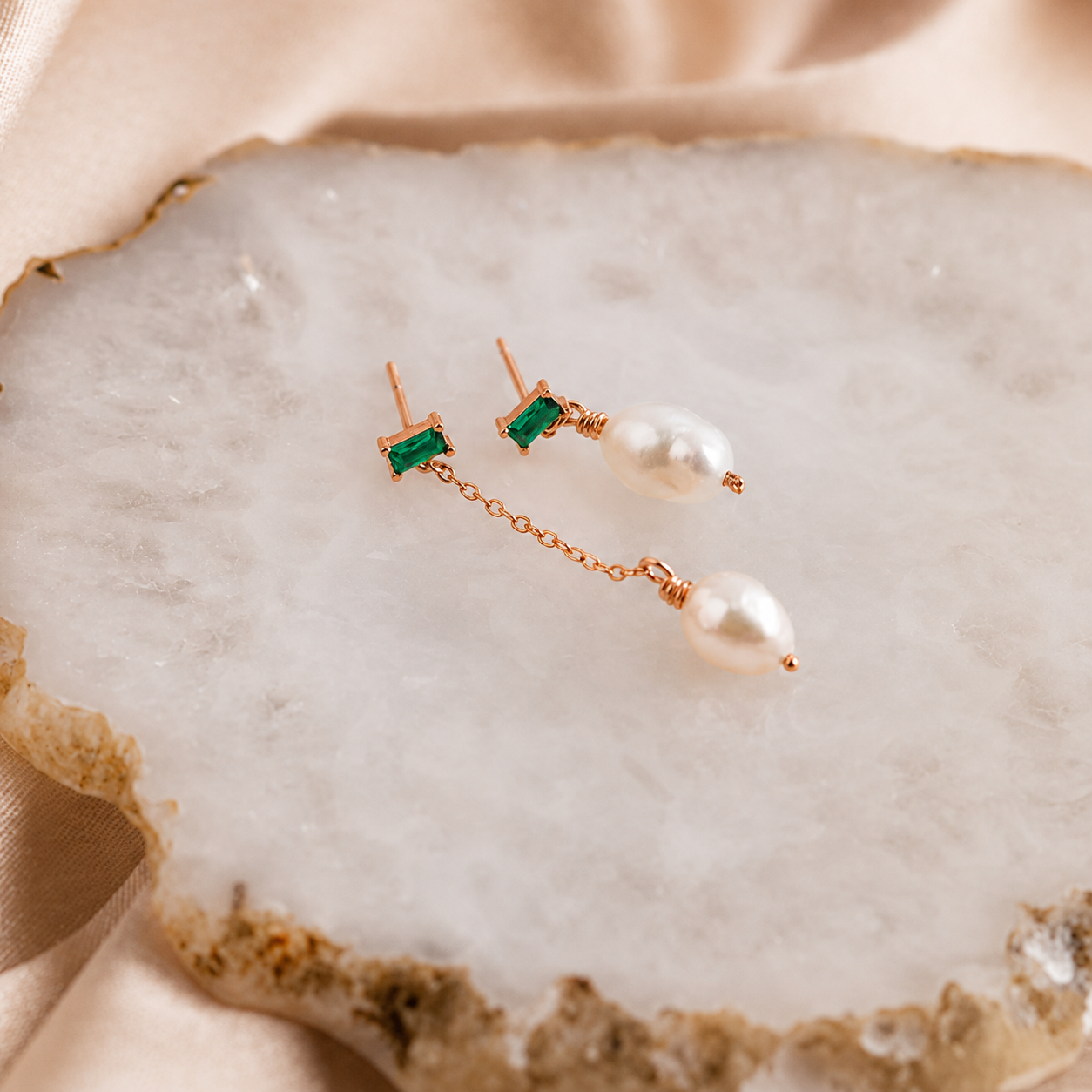 Mismatched Custom Baguette Birthstone Earrings