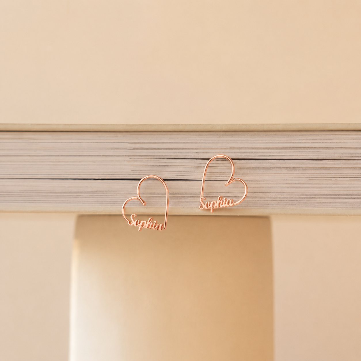 London Heart Name Earrings
