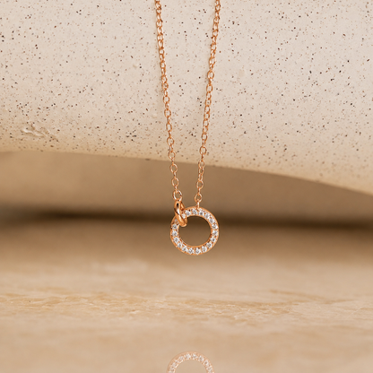 Elegant Interlocking Charm Necklace