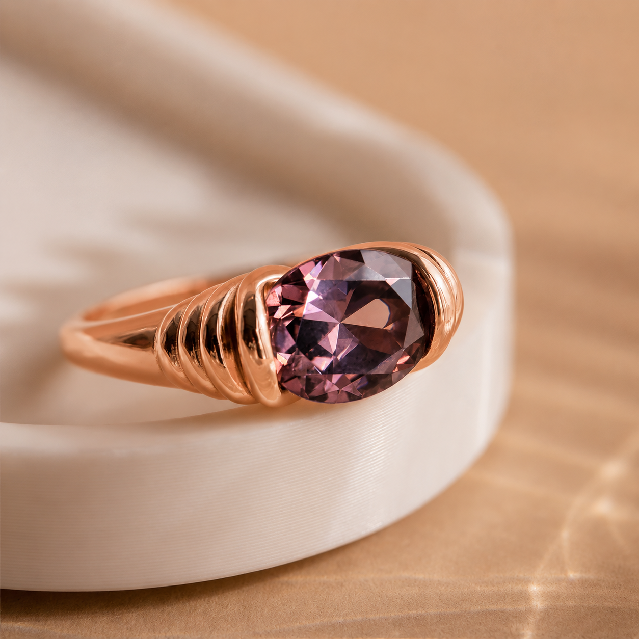 Vintage Glamour: Dark Amethyst Signet Ring