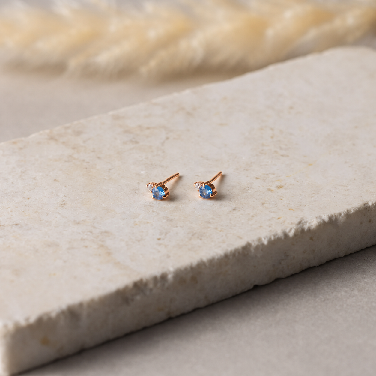 Raindrop Birthstone Studs