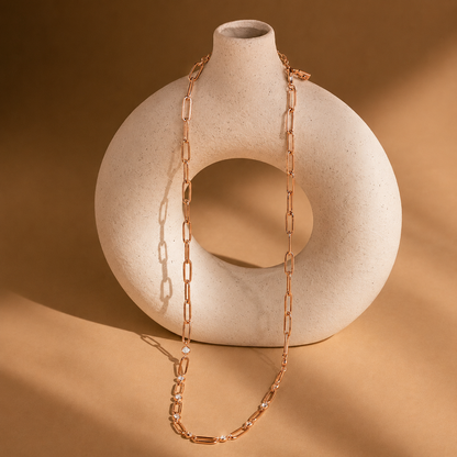 Diamond Paperclip Necklace