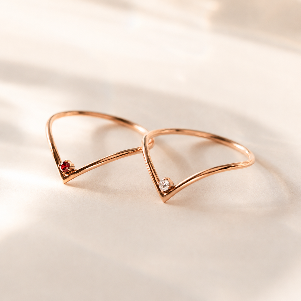 Curve Birthstone Ring