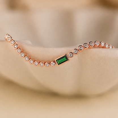 Emerald Baguette Tennis Bracelet