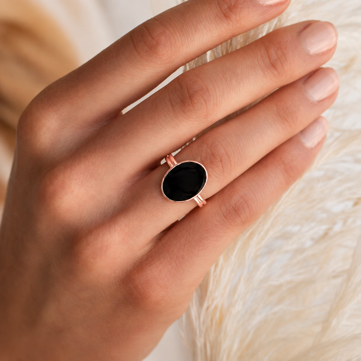 Black Onyx Signet Ring