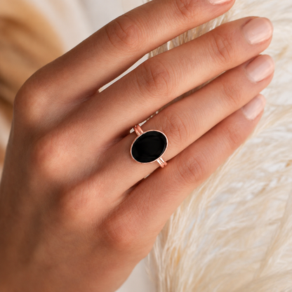 Black Onyx Signet Ring