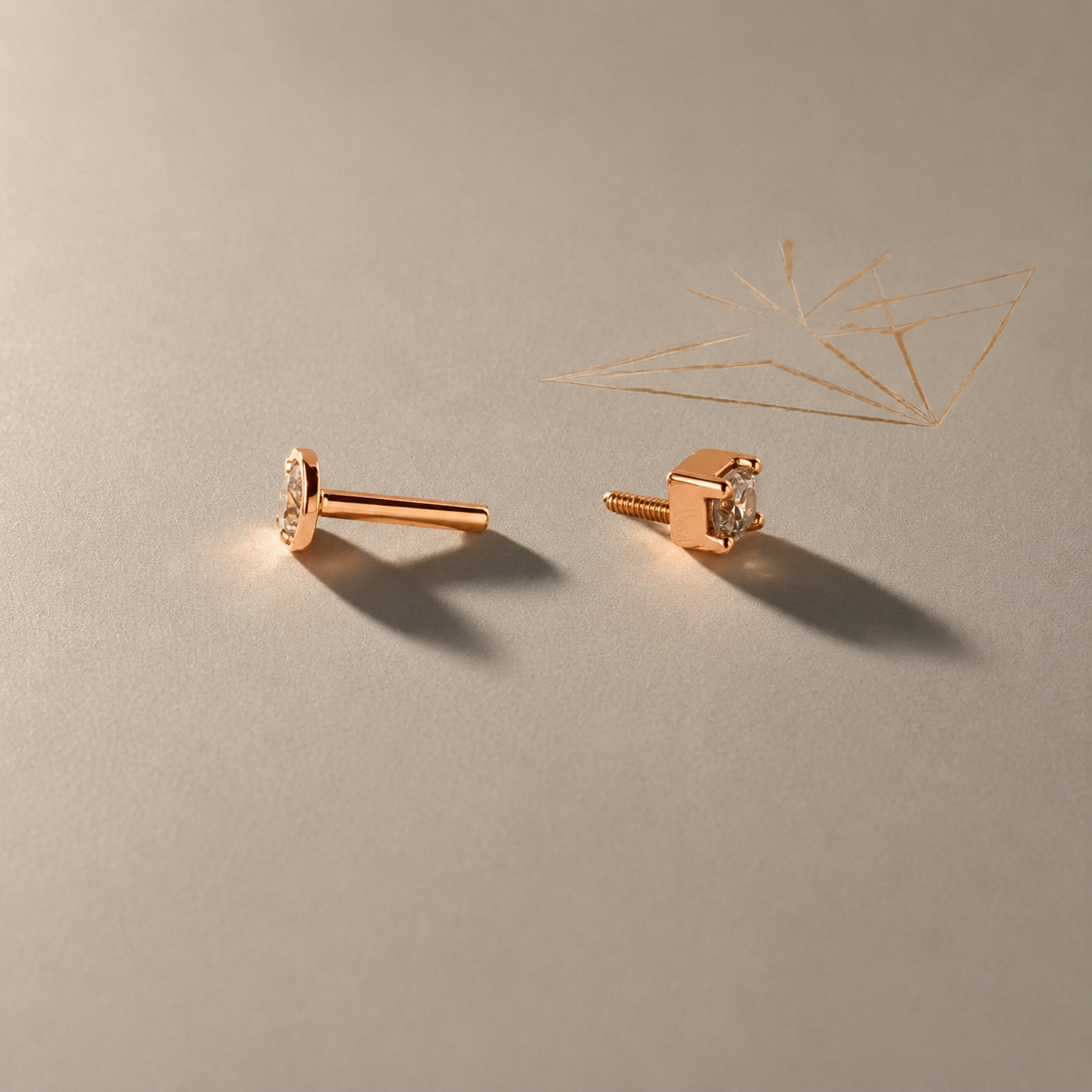 Diamond Flatback Studs