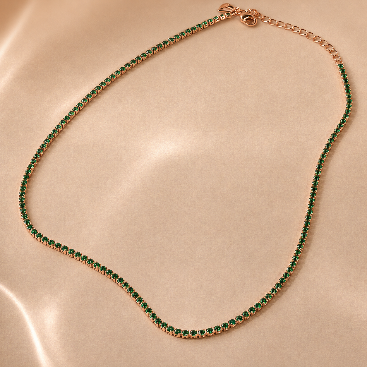 Emerald Tennis Choker Necklace