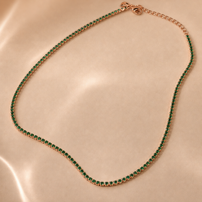 Emerald Tennis Choker Necklace