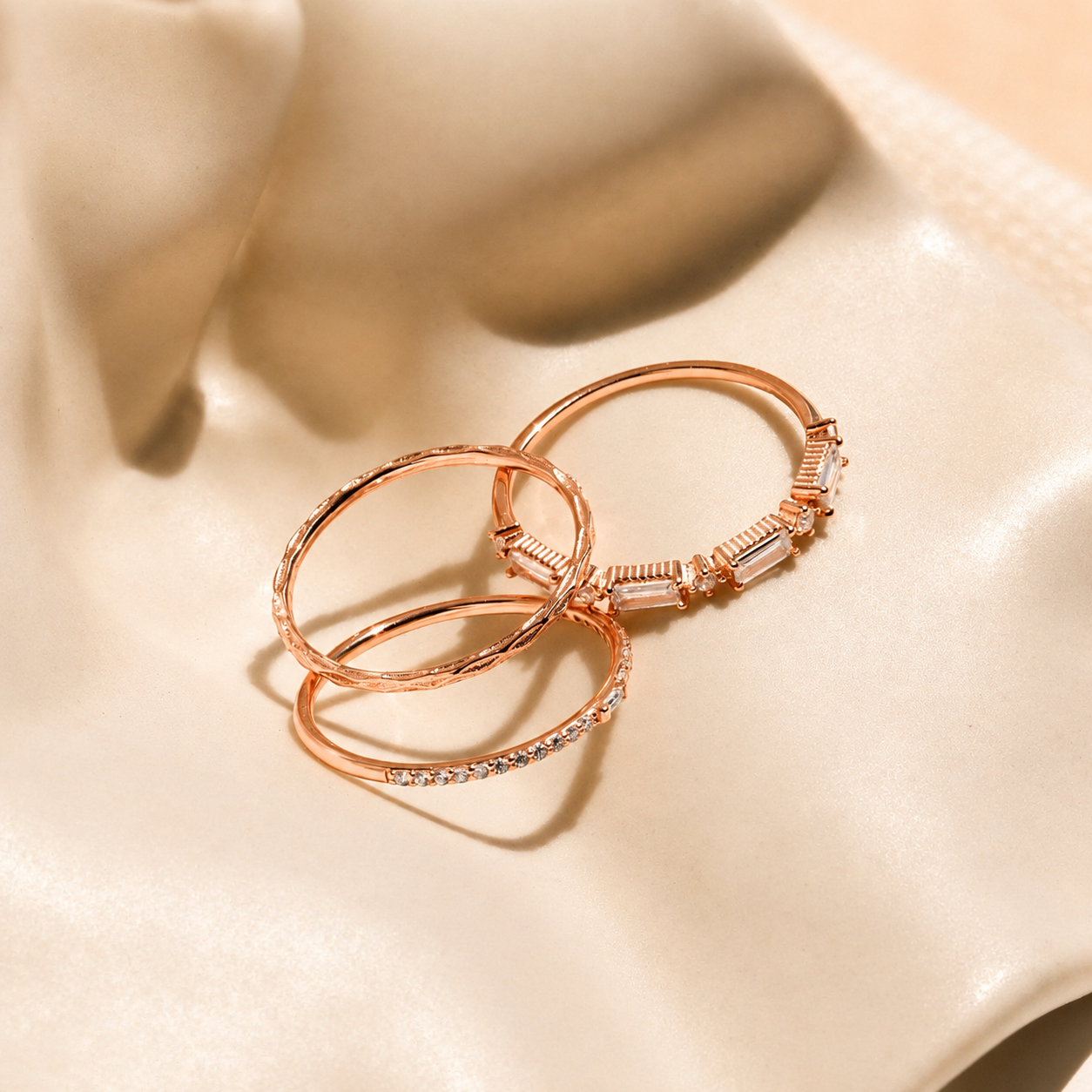 Dainty Diamond Stacking Ring Set: Sparkle in Every Stack