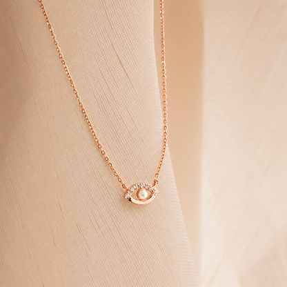 Guardian's Blessing: Evil Eye Diamond Necklace